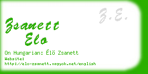 zsanett elo business card